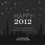 City Skyline New Years Greeting Card City Skyline New Years Greeting Card