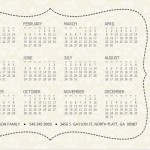 Damask Cream And White Calendar Damask Cream And White Calendar