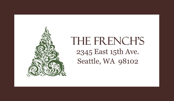 Elegant Green Holiday (Set) Address Labels