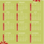 Green And Red Poinsettia Business Calendar Holiday Card Green And Red Poinsettia Business Calendar Holiday Card