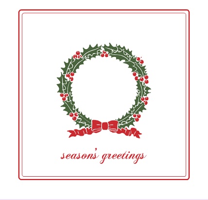 Holiday Wreath Business Greeting Card Holiday Wreath Business Greeting Card