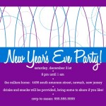 Purple And Blue Geometric New Years Invite Purple And Blue Geometric New Years Invite