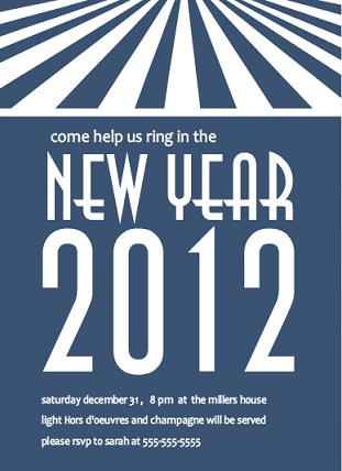 Rays Of The New Year Party Invitation