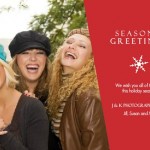 Red Seasons Greetings Business Holiday Photo Card Red Seasons Greetings Business Holiday Photo Card