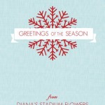 Red Snowflake Banner Business Holiday Greeting Card Red Snowflake Banner Business Holiday Greeting Card