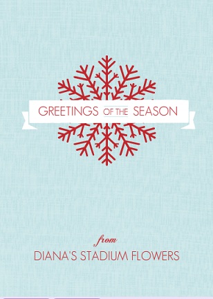 Red Snowflake Banner Business Holiday Greeting Card Red Snowflake Banner Business Holiday Greeting Card