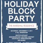 Snow Covered Blue Holiday Party Invitation Snow Covered Blue Holiday Party Invitation