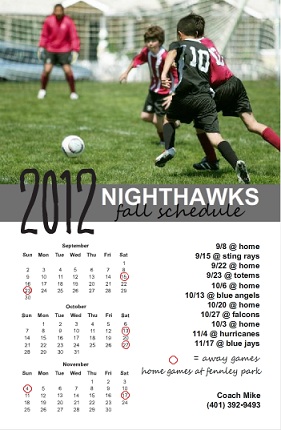 Sports Season Magnet Calendar Sports Season Magnet Calendar