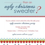Ugliest Sweater Business Holiday Party Invitation Ugliest Sweater Business Holiday Party Invitation