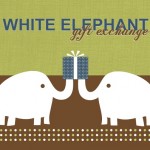 White Elephant Gift Exchange Holiday Party Invitation White Elephant Gift Exchange Holiday Party Invitation