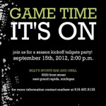 Black Tailgate Party Football Invitation