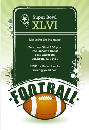 Festive Super Bowl Party Invitation