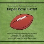 Green Linen Super Bowl Party Invitation