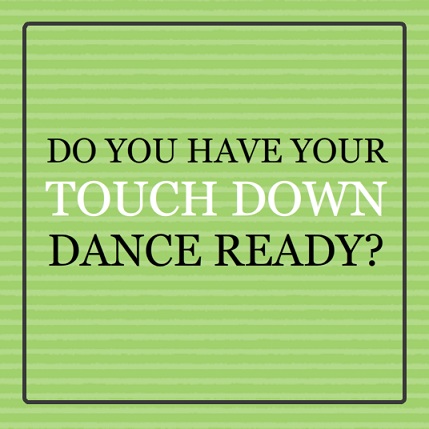 Green Touchdown Dance Football Party Invitation