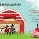 Down On The Farm Birthday Party Invitation Down On The Farm Birthday Party Invitation