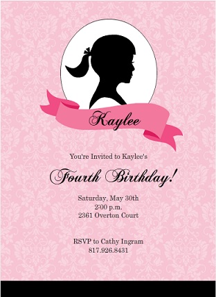 Girls Silhouette Birthday Party Girls Silhouette Birthday Party