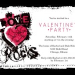 Grunge Love Rocks Valentine's Day Party Invitation Grunge Love Rocks Valentine's Day Party Invitation