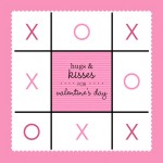 Hugs And Kisses Tic Tac Toe Valentine's Day Party Invitation Hugs And Kisses Tic Tac Toe Valentine's Day Party Invitation