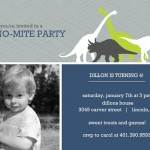 Navy And Gray Dinosaur Kids Birthday Invitation Navy And Gray Dinosaur Kids Birthday Invitation