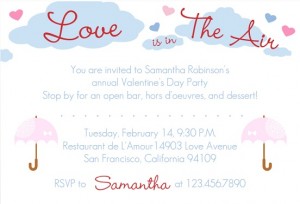 Pastel Valentine's Day (Set) Invitation