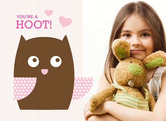 Pink Owl Valentine Card Pink Owl Valentine Card