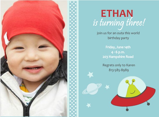 Space Alien Birthday Invitation Space Alien Birthday Invitation