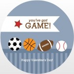 Sports Balls And Stripes Valentines Day Card Sports Balls And Stripes Valentines Day Card