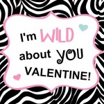 Zebra Heart Valentine's Day Card Zebra Heart Valentine's Day Card
