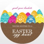 Basket Of Eggs Easter Party Invitation