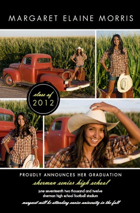 Circle Frame (Set) Graduation Announcement