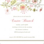 Elegant Floral Easter Party Invitation