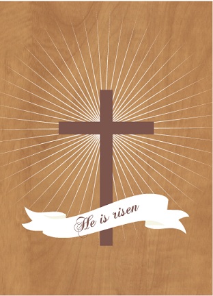 New Beginning Cross With Banner Easter Card
