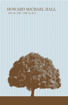 Rustic Brown Tree (Set) Funeral Program