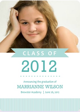 Turquoise Banner (Set) Graduation Announcement Turquoise Banner (Set) Graduation Announcement