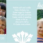 Whimsical Blue Scalloped Trifold Easter Card