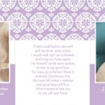 White Flourish And Lavender (Set) Memorial Card