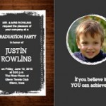 Wood Texture With Grunge Graduation Invitation