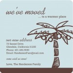 Brown And Blue Sunny Palm Moving Announcement