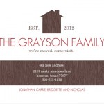 Established Brown Home Moving Announcement