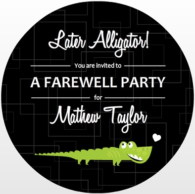 Later Alligator Farewell Party Invitation
