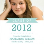 Turquoise Banner (Set) Graduation Announcement Turquoise Banner (Set) Graduation Announcement