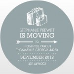 White Sketched Bags Moving Announcement