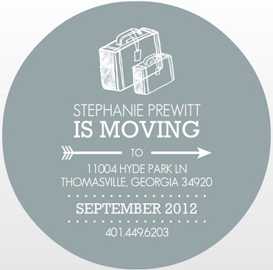 White Sketched Bags Moving Announcement