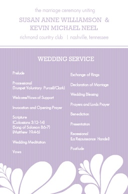 Big And Bold Love (Set) Wedding Program
