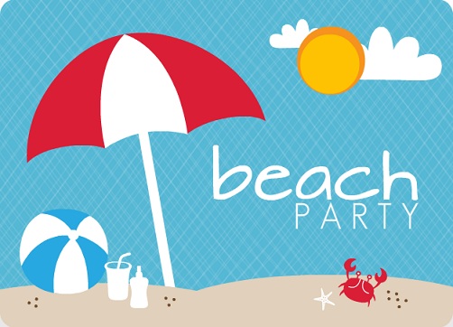 Sandy Beach Summer Party Invitation