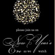 Gold and Black New Years Invitation