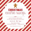 Red And Cream Stripes Cookie Swap Party