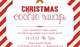 Red And Cream Stripes Cookie Swap Party Red And Cream Stripes Cookie Swap Party