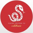 Red Snake Chinese New Year Invite