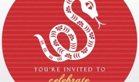 Red Snake Chinese New Year Invite